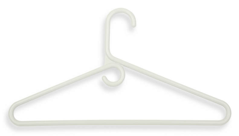 Honey Can Do Hng-01178 White Plastic Heavy Duty Clothes Hanger 3 Count