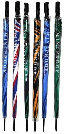Ms30t 60 In. Two Tone Golf Style Umbrella Assorted Designs Pack Of 6