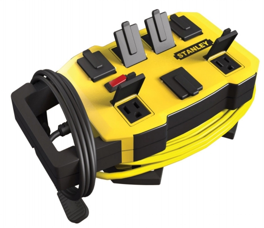 7 Outlet Yellow & Black Outrigger Power Station W-cord