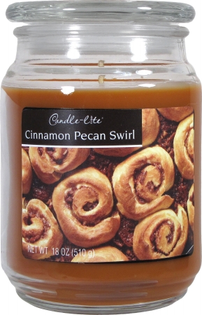 Candle-lite 3297549 18 Oz Cinnamon & Pecan Scented Terrace Jar Candle Pack Of 2