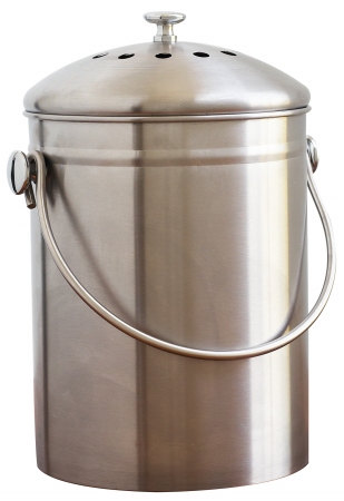 1-3-10 Gal Stainless Steel Compost Bin With Filter Pack Of 2
