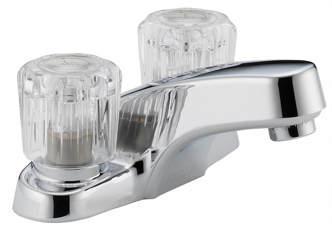 Delta Faucet P299601lf Chrome Two Handle Lavatory Faucet With Acrylic Handles