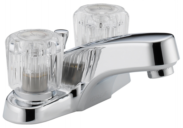 Delta Faucet P299621lf Chrome Two Handle Lavatory Faucet With Acrylic Handles