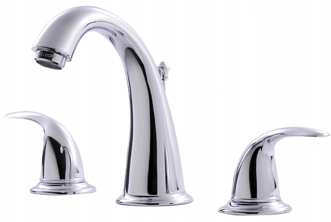 Uf55010 Chrome Two Handle Lavatory Widespread Faucet