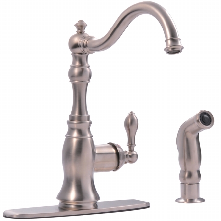 Uf11243 Stainless Steel Single Handle Kitchen Faucet With Side Spr