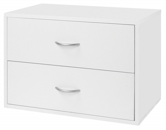 - Schulte 7315-0224-11 White 2 Drawer Shelf Unit
