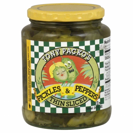 Tony Packos Packo Thin Slcd Pickles &-24 Oz -pack Of 6