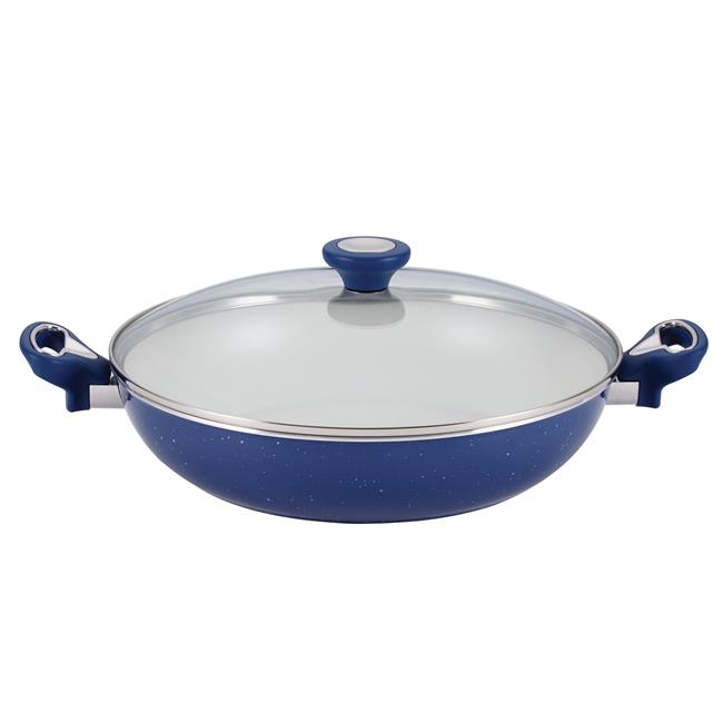16011 12.5 In. Covered Skillet With Side Handles - Blue