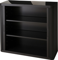 Ee000006 Easyoffice Storage Cabinet, 41'' Tall With Two Shelves, Black