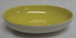Ethical Stoneware Dish 6772 Square Rim Cat Dish 6.25 Inch Yellw