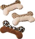 Ethical Dog 5532 Plush Bones With Animal Print Lrg