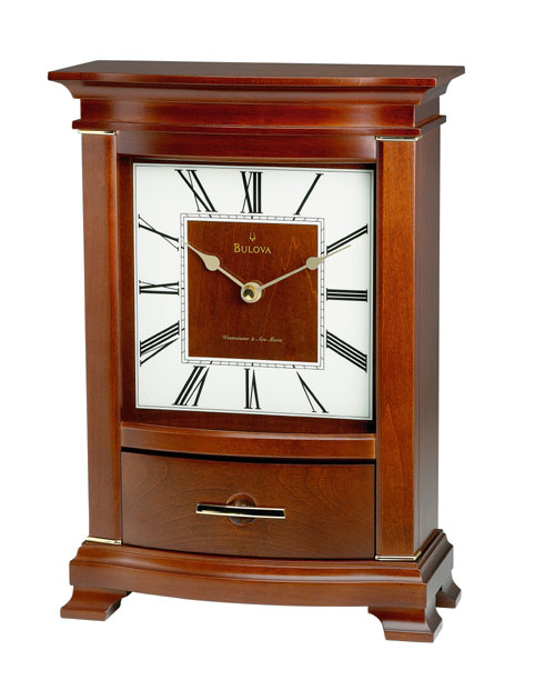 Bulova B7664 Tamarand Mantel Clock by Bulova