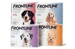 Merial Frontline Topspot 6 Packs Blue Flea and amp; Tick Medication- Dog 23-44 Lbs.