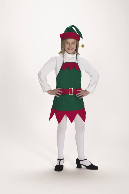 Elf Holiday Apron & Hat- Size Child 4-12