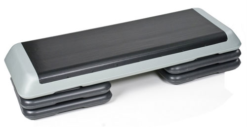 J Fit 10-0607-GRY Health Club Step - Gray-Black