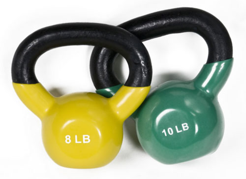 J Fit 20-6008-10 Premium Vinyl Kettlebell 8-10 lb Set