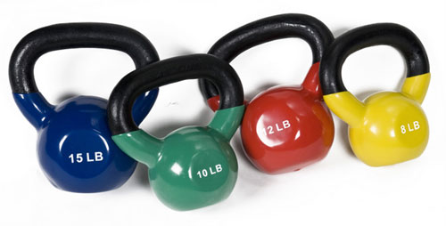 J Fit 20-6008-15 Premium Vinyl Kettlebell 8-15 lb Set