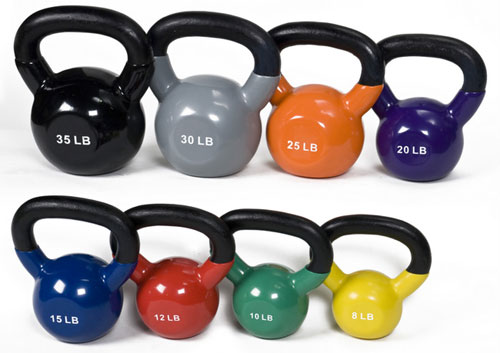 J Fit 20-6008-35 Premium Vinyl Kettlebell 8-35 lb Set