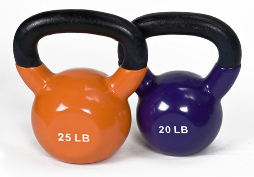 J Fit 20-6020-25 Premium Vinyl Kettlebell 20-25 lb Set
