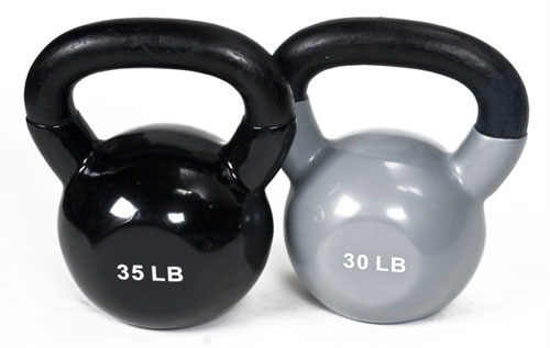 J Fit 20-6030-35 Premium Vinyl Kettlebell 30-35 lb Set