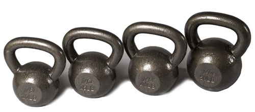 J Fit 20-6130-50 Cast Iron Kettlebell 30-50 lb Set