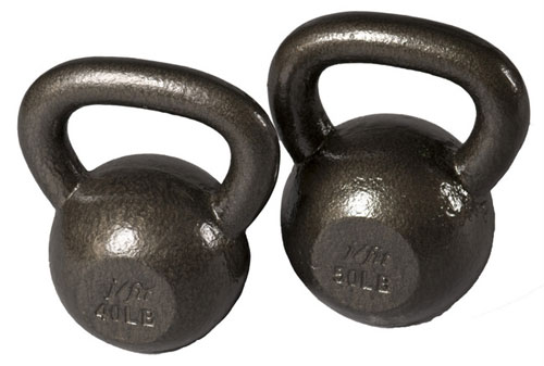 J Fit 20-6140-50 Cast Iron Kettlebell 40-50 lb Set