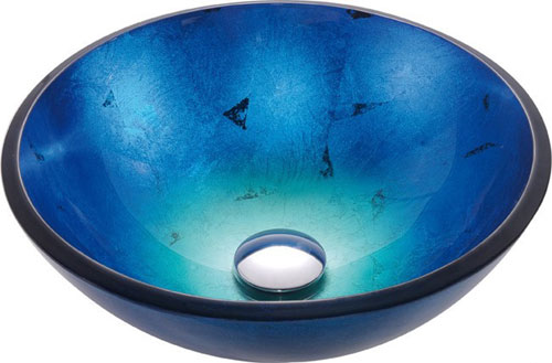 Fire Blue 12mm Glass Sink