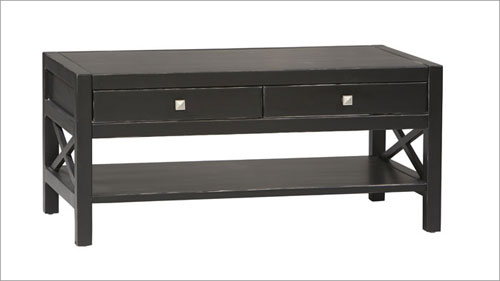 Linon 86108C124-A-KD-U Anna Collection Coffee Table -Antique Black Finish