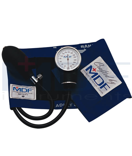 MDF Instruments MDF808B04 Professional Aneroid Sphygmomanometer Navy Blue Adult