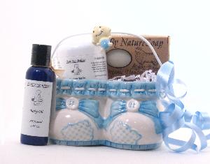 Natural Gift Baskets 244 Baby Boy Organic Party Favor