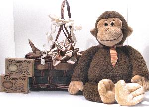 Natural Gift Baskets 234 Aromatherapy Monkey in a Basket
