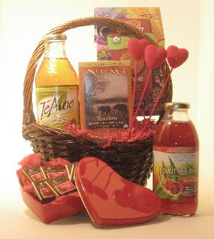 Natural Gift Baskets 227 Organic Valentine Basket