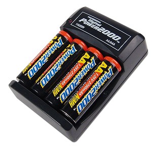 Power2000 XP275 Rapid Charger with 4AA 2700 mAh Batteries Power2000 XP275 Rapid Charger with 4AA 2700 mAh Batteries