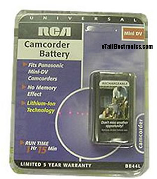 RCA BB44L 850Mah =Cgrd8 Minidv Pana Bat RCA BB44L 850Mah =Cgrd8 Minidv Pana Bat