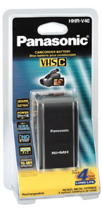 Panasonic HHRV40A Battery Pack Up To 4 Hrs.  For VhsC Palmcorder Camcorders