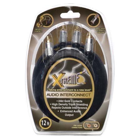 Xtreme 73912 Xtreme Super High Performance 12 Feet Audio Interconnect Cable Xtreme 73912 Xtreme Super High Performance 12 Feet Audio Interconnect Cable