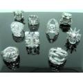 Bulk Savings 363293 Men s Biker Rings- Pack of 6