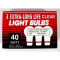 Bulk Savings 368774 40 Watt Clear Light Bulbs- Case of 40