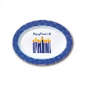 DD Discounts 321773 Happy Hanukkah Oval Platter- Case of 12