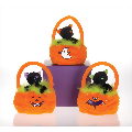 Bulk Savings 320222 6 3 Asst. Color Halloween Cats In A Basket Case of 24