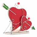 DD Discounts 321990 Stained Glass Heart Candle Holder