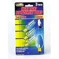3 Crystal Night Light Bulbs- Case of 48