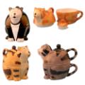 Creatively Yours Gifts and Design 358923 Hand Painted Ceramic Cat Tea Pots - Set- Pack of 3