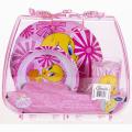Tweety 345443 Tweety s Flowers 3 Piece Kids Dinnerware Set- Pack of 4