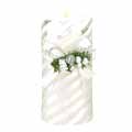 Bulk Savings 357379 Silver Stripes Candle