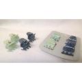 Bulk Savings 316338 Mini Butterfly Clips- Hair Clamps - Green And Blue- Case of 150
