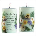 Bulk Savings 126366 Bless This Home Candle With Dried Flowers