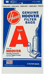 Hoover 4010001A 3 Pack Type A Standard Filtration Bags