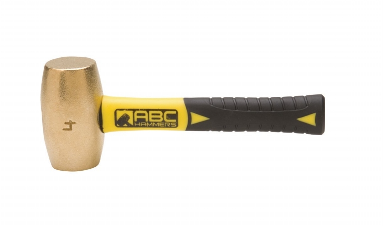 Abc Hammers, Inc. Abc4bfs 4 Lb. Brass Hammer With 8 Inch Fiberglass Handle