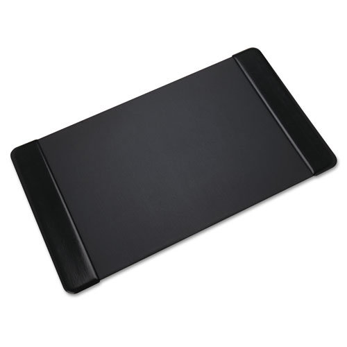 Llc 413861 Executive Desk Pad With Leather-like Side Panels, 36 X 20, Black